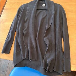 GAP Black Open-Front Shawl Collar Cardigan